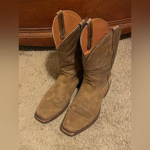 Brown Suede Moonshine Spirit Cowboy Boots by Brad Paisley, 11D